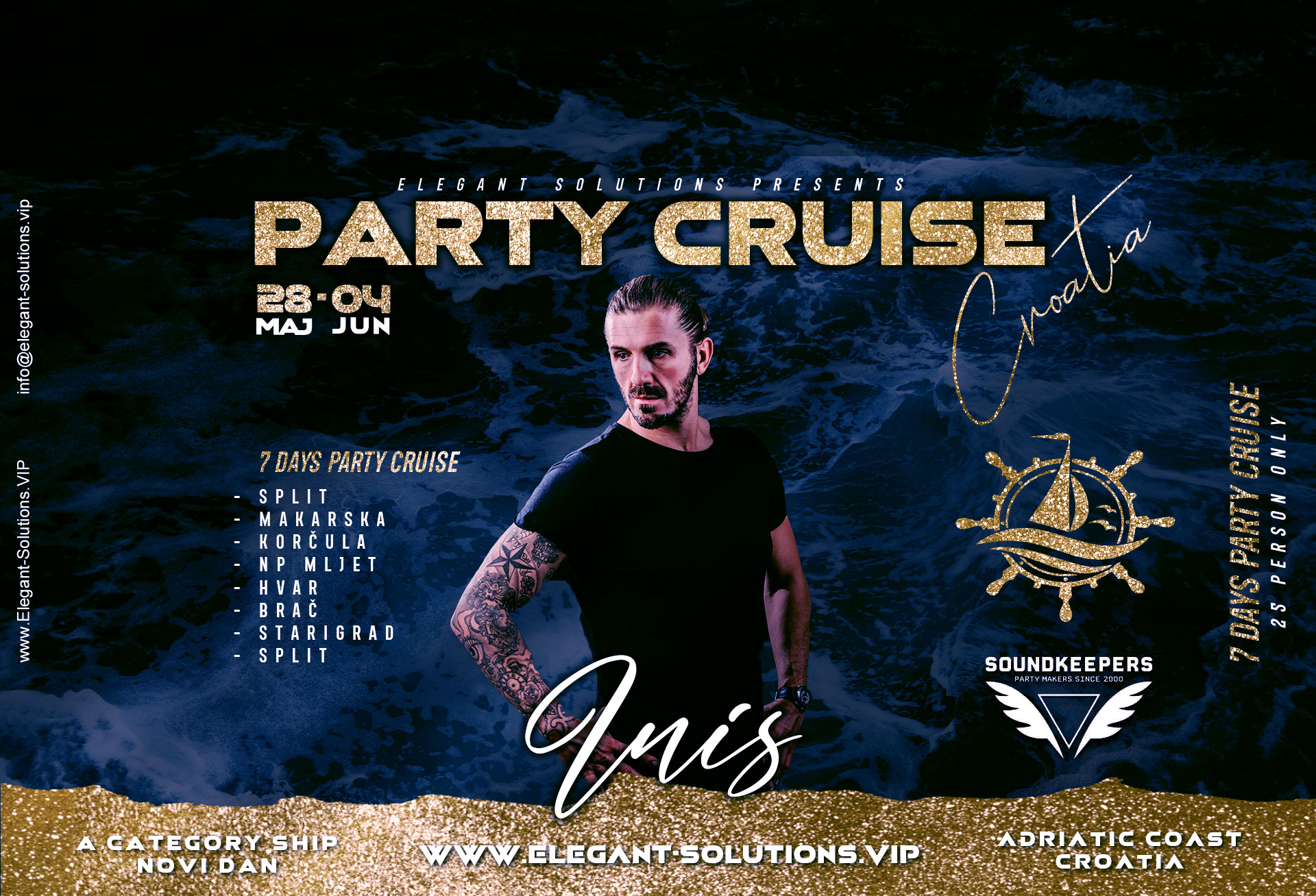Party Cruise Croatia - 7 Days cruising Croatia coast